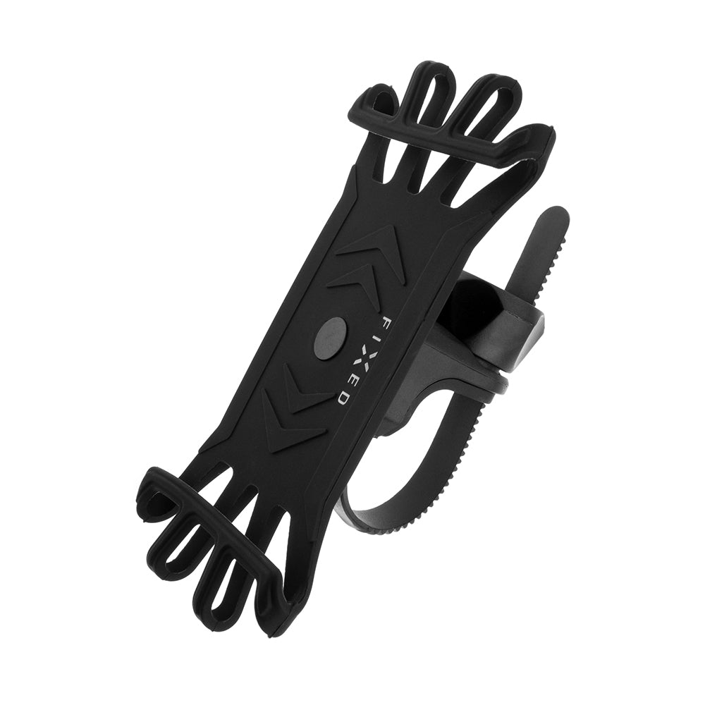 Fixed - Bike Holder (FIXBI-BK) - for Bike or Motorcycle, Flexible Silicone, 360Â° Rotation  - Black