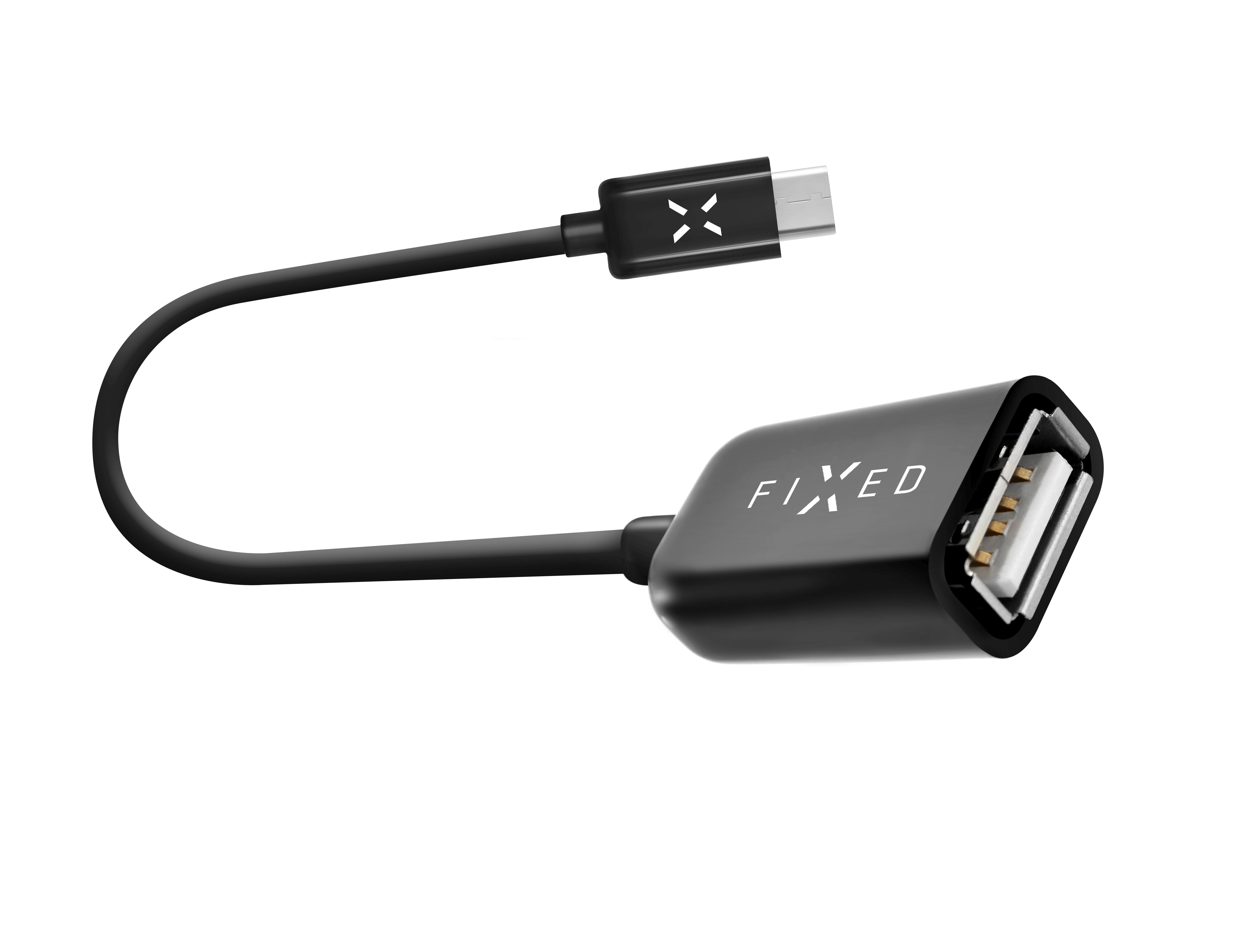Fixed - OTG Adapter (FIXA-CTOA-BK) - Type-C to USB 2.0, 20cm - Black