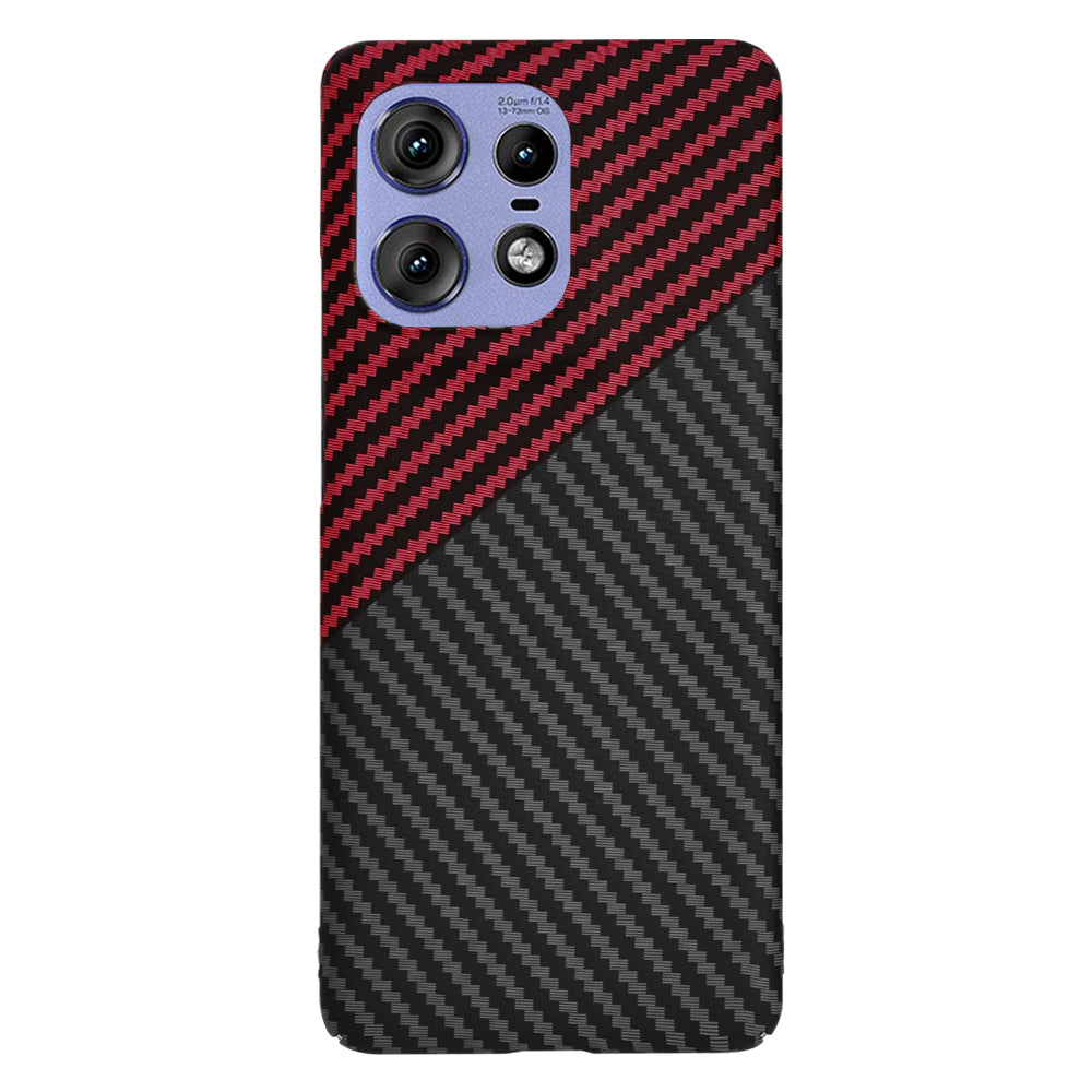 Techsuit - Carbonite FiberShell - Motorola Edge 50 Pro - Red Vortex
