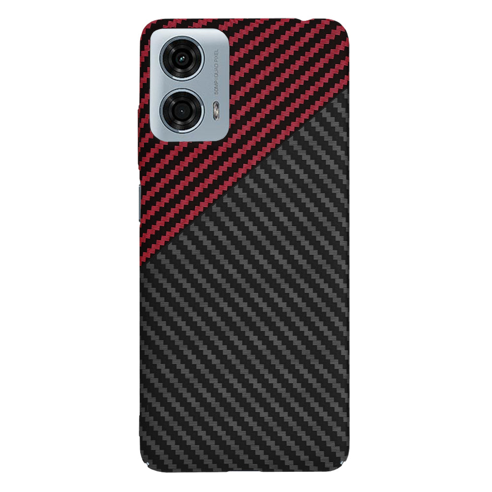 Techsuit - Carbonite FiberShell - Motorola Moto G24 Power - Red Vortex