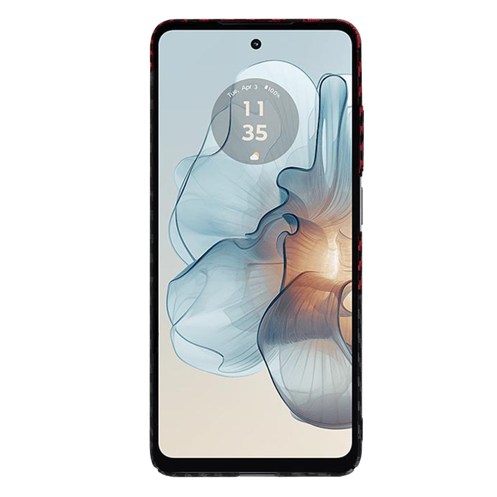 Techsuit - Carbonite FiberShell - Motorola Moto G24 Power - Red Vortex
