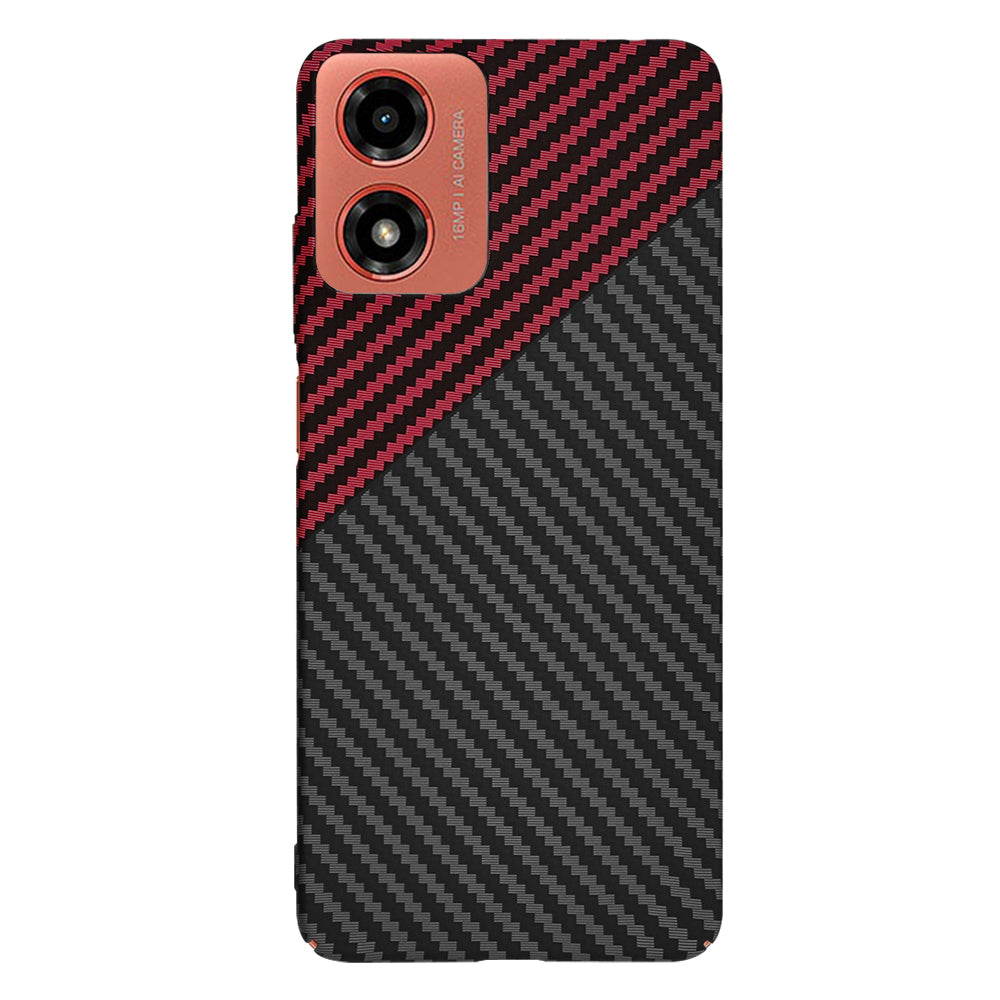 Techsuit - Carbonite FiberShell - Motorola Moto G04 / Moto G04s / Moto G24 / Moto E14 - Red Vortex