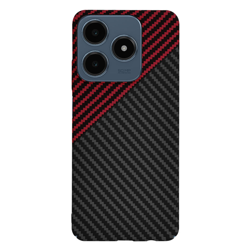 Techsuit - Carbonite FiberShell - Realme C61 / Realme C63 - Red Vortex
