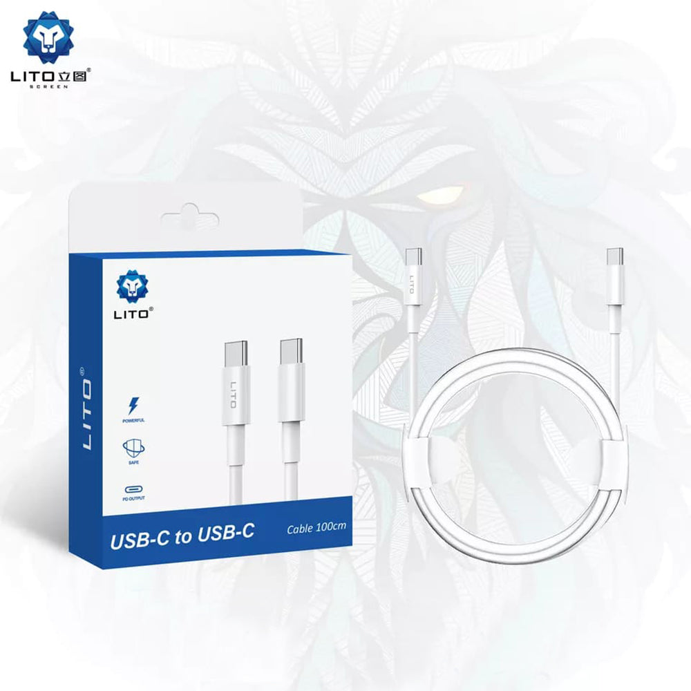 Lito - Data Cable - Type-C to Type-C Quick Charging PD18W, 2m - White