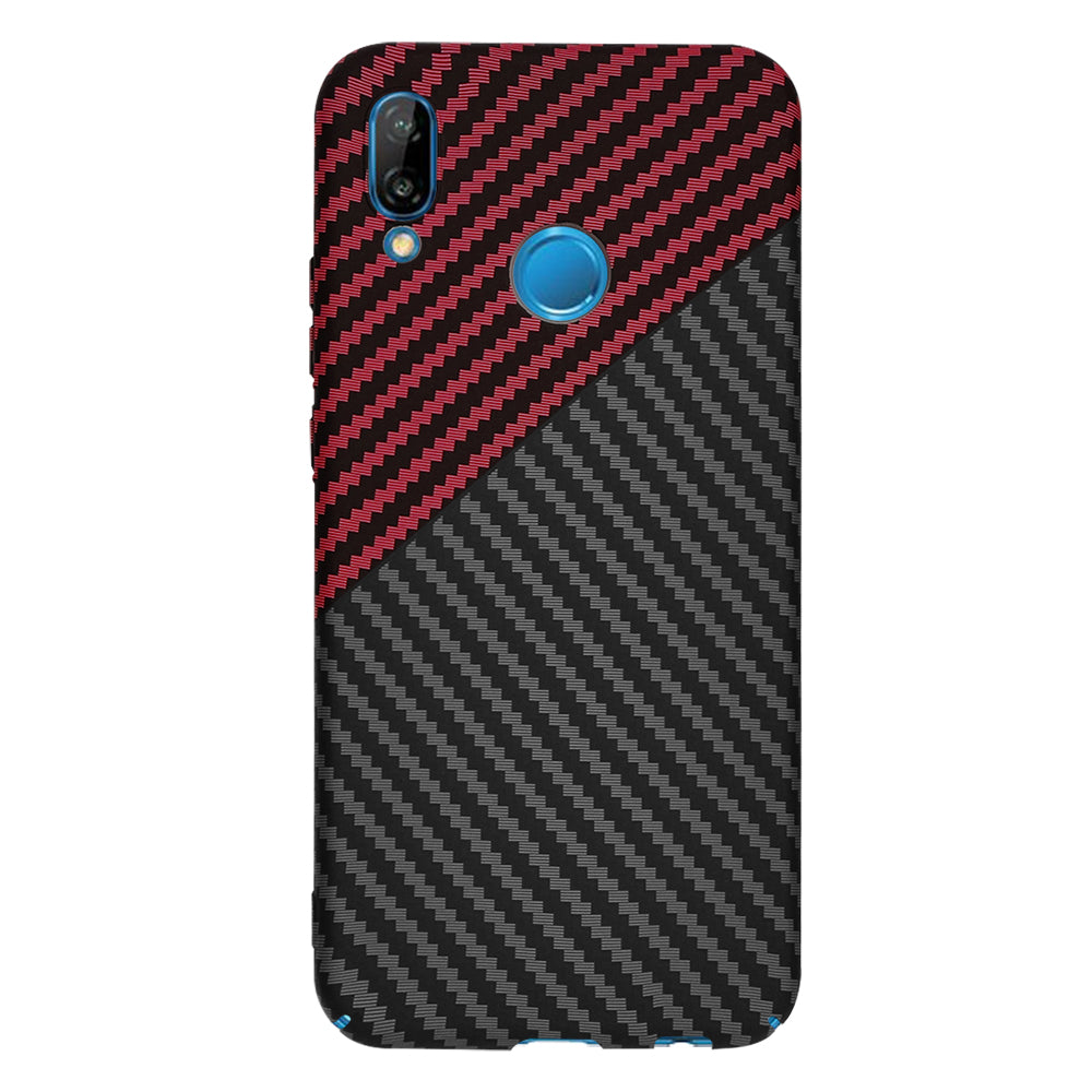 Techsuit - Carbonite FiberShell - Huawei P20 Lite - Red Vortex