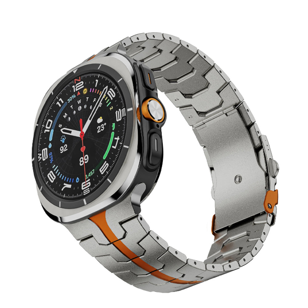 Techsuit - Watchband (W063) - Samsung Galaxy Watch UltraÂ 47mm / Watch Ultra 2 - Titanium Orange