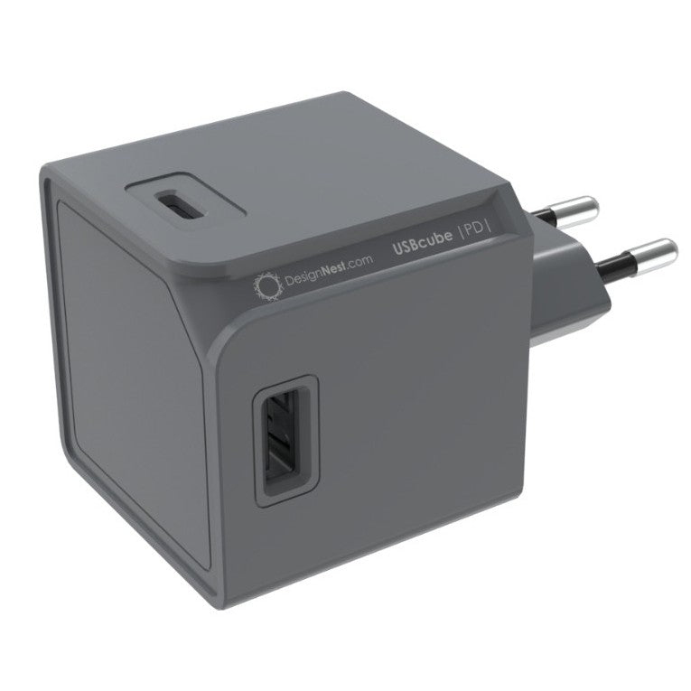 Allocacoc - Usbcube Original - Usb A+C - 65W - Γκρι  Dh1253Gy/Eupd65 – Θήκη για κινητό από το PhoneBazaar.gr