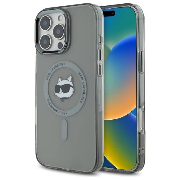 Karl Lagerfeld - IML MagSafe (KLHMP16LHLSCHK) - iPhone 16 Pro - Metal Choupette`s Head