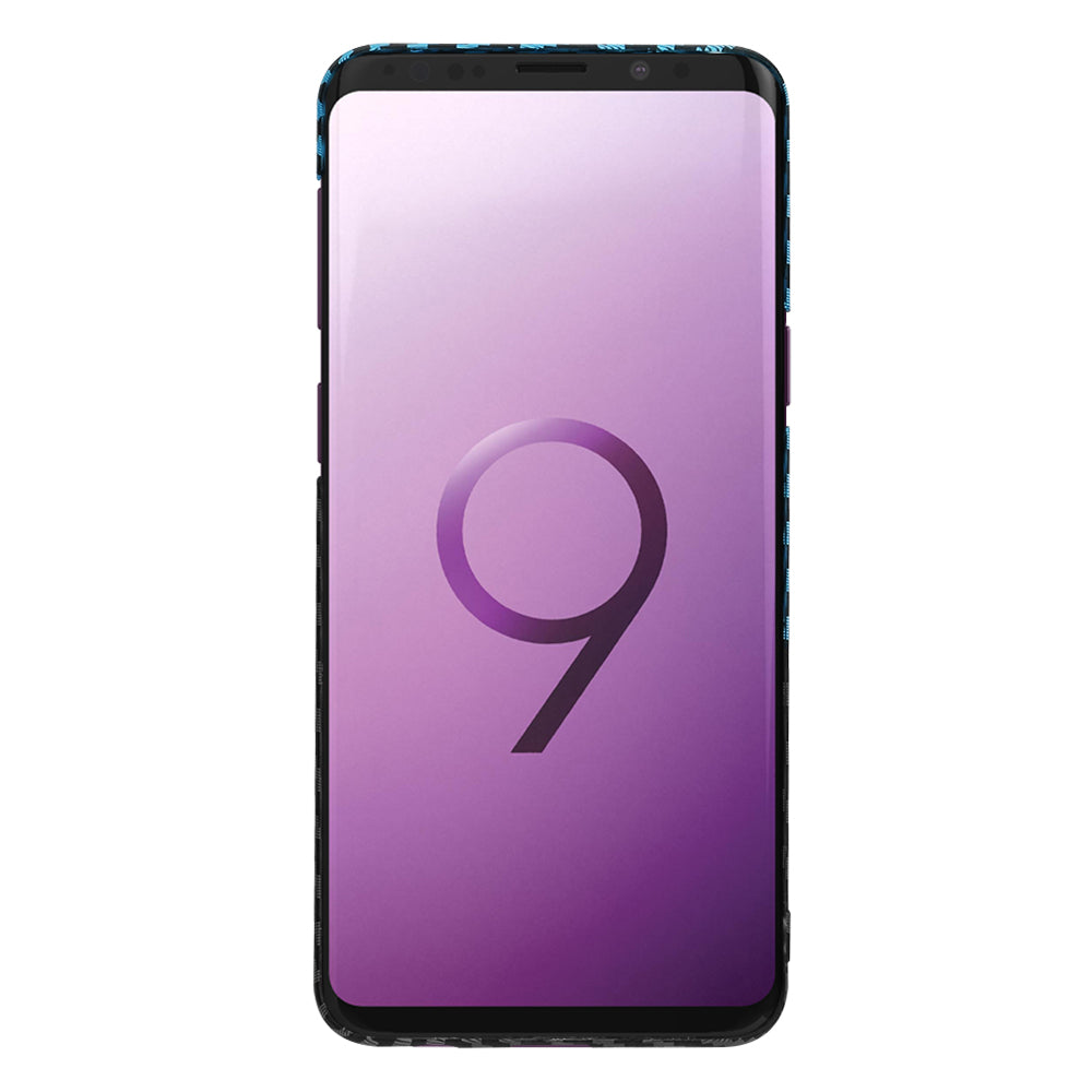 Techsuit - Carbonite FiberShell - Galaxy S9 - Blue Pulse