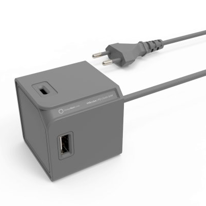 Allocacoc - USBcube Original - USB A+C - 65W - Γκρι  DH1253GY/EUPD65