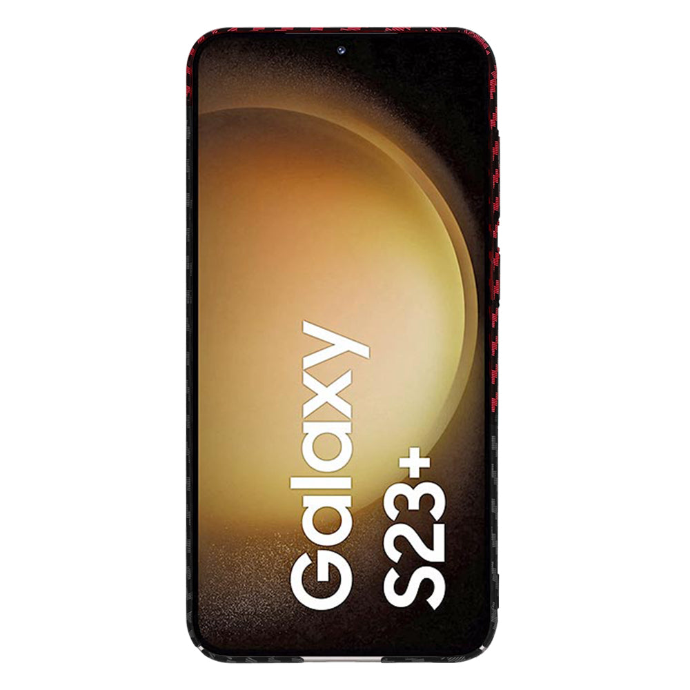 Techsuit - Carbonite FiberShell - Galaxy S23 Plus - Red Vortex