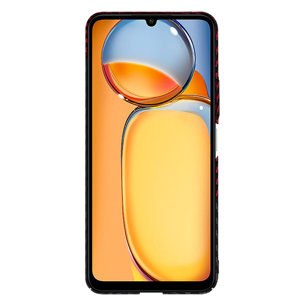 Techsuit - Carbonite FiberShell - Xiaomi Redmi 13C 4G / Redmi 13C 5G / Poco C65- Red Vortex