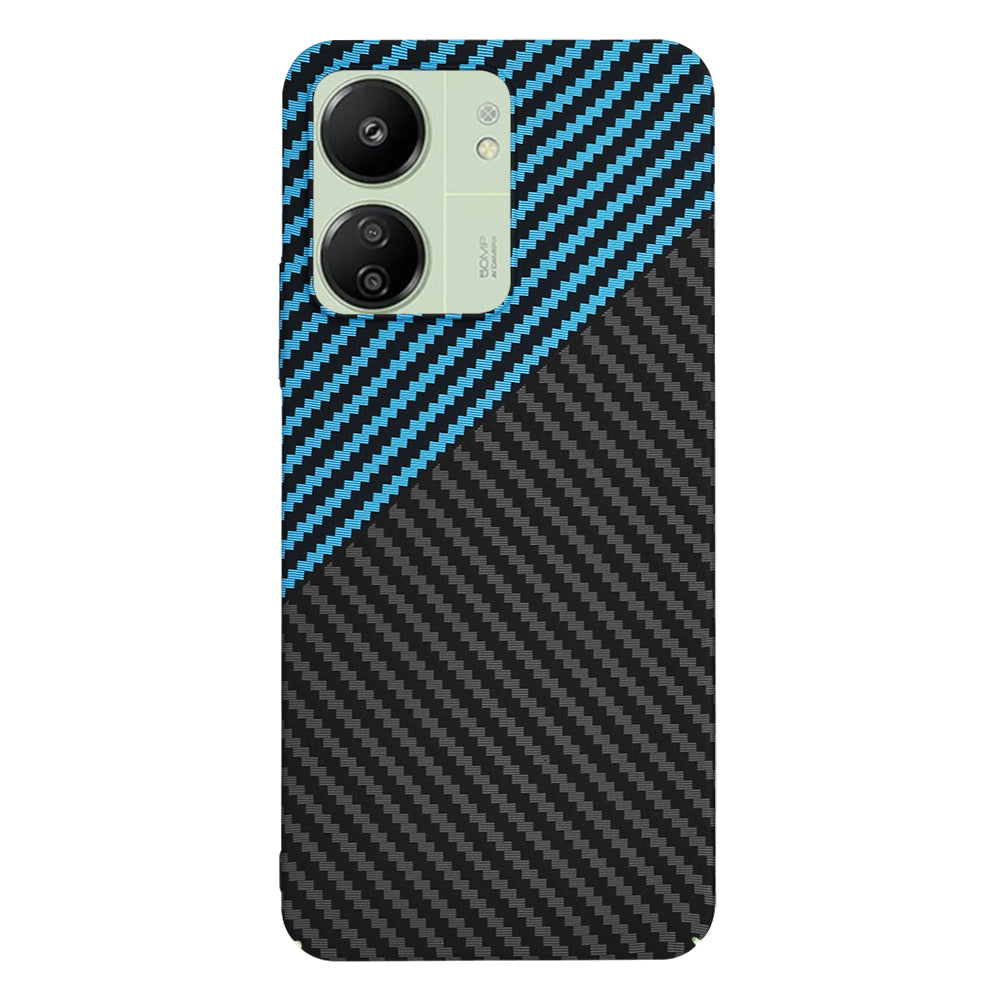 Techsuit - Carbonite FiberShell - Xiaomi Redmi 13C 4G / Redmi 13C 5G / Poco C65 - Blue Pulse