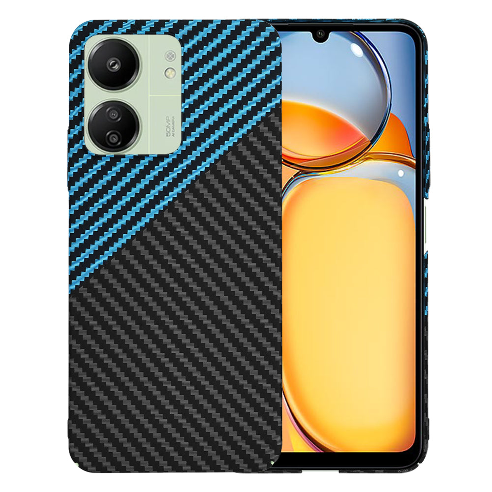 Techsuit - Carbonite FiberShell - Xiaomi Redmi 13C 4G / Redmi 13C 5G / Poco C65 - Blue Pulse