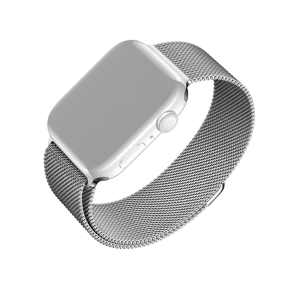 Fixed - Mesh Strap 35mm - Apple Watch 1/2/3/4/5/6/7/8/9/10/SE/SE 2/Ultra/Ultra 2 (42/44/45/46/49mm) - Silver