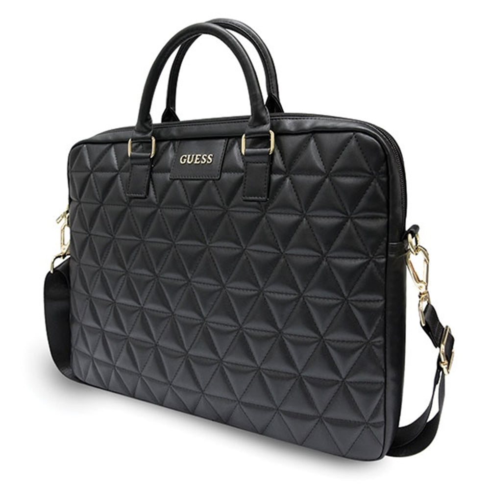 Guess Quilted Computer Bag Τσάντα κατάλληλη για laptop 15" (Black-GUCB15QLBK)