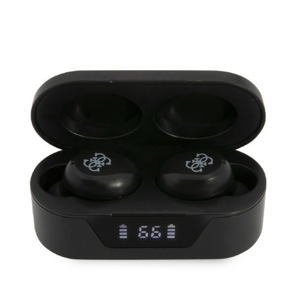 Guess Bluetooth Stereo Headset 5.0 True Wireless Ασύρματα Ακουστικά & θήκη φόρτισης (Μαύρα - GUTWST31EK)