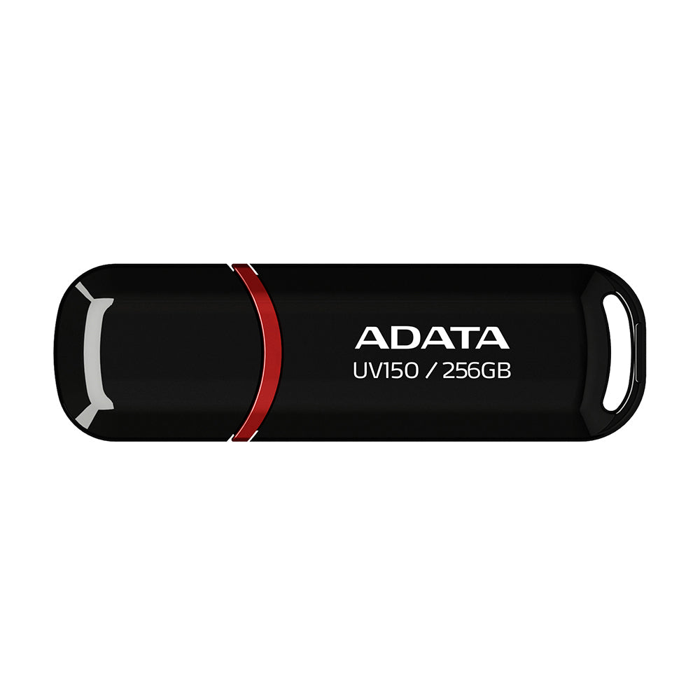 Adata - Memory Stick (AUV150-256G-RBK) - USB 3.2 FlashDrive, 256GB, 100MB/s - Black