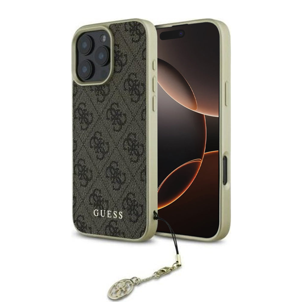 Guess - Hardcase 4G Charms Collection (GUHCP16LGF4GBR) - iPhone 16 Pro - Brown