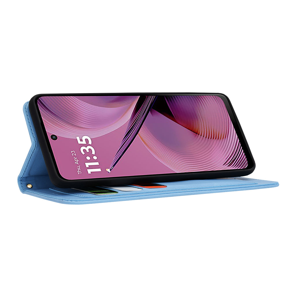 Techsuit - FlipCraft - Motorola Moto G55 - Vibrant Blue