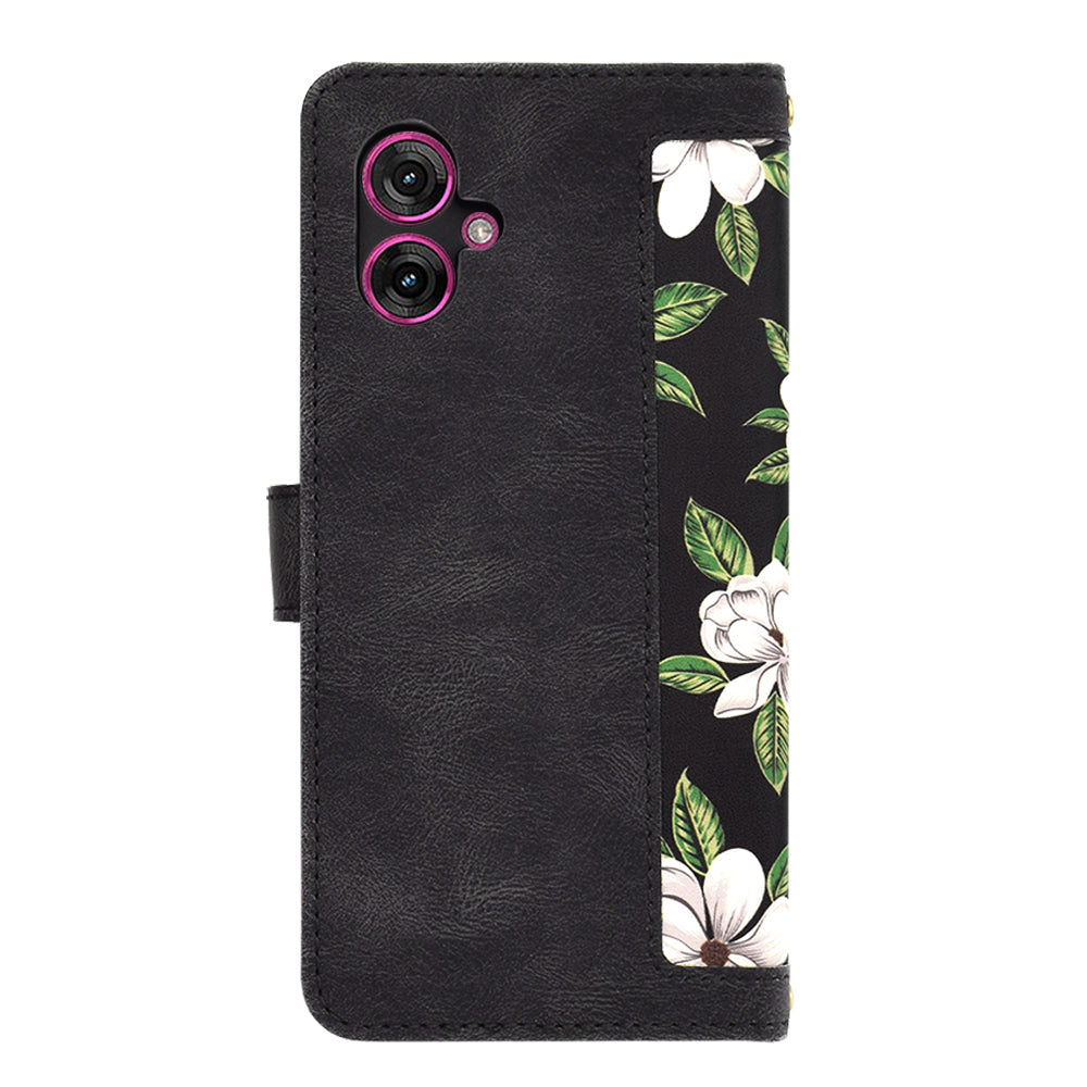 Techsuit - FlipCraft - Motorola Moto G55 - Flowers of the Dawn