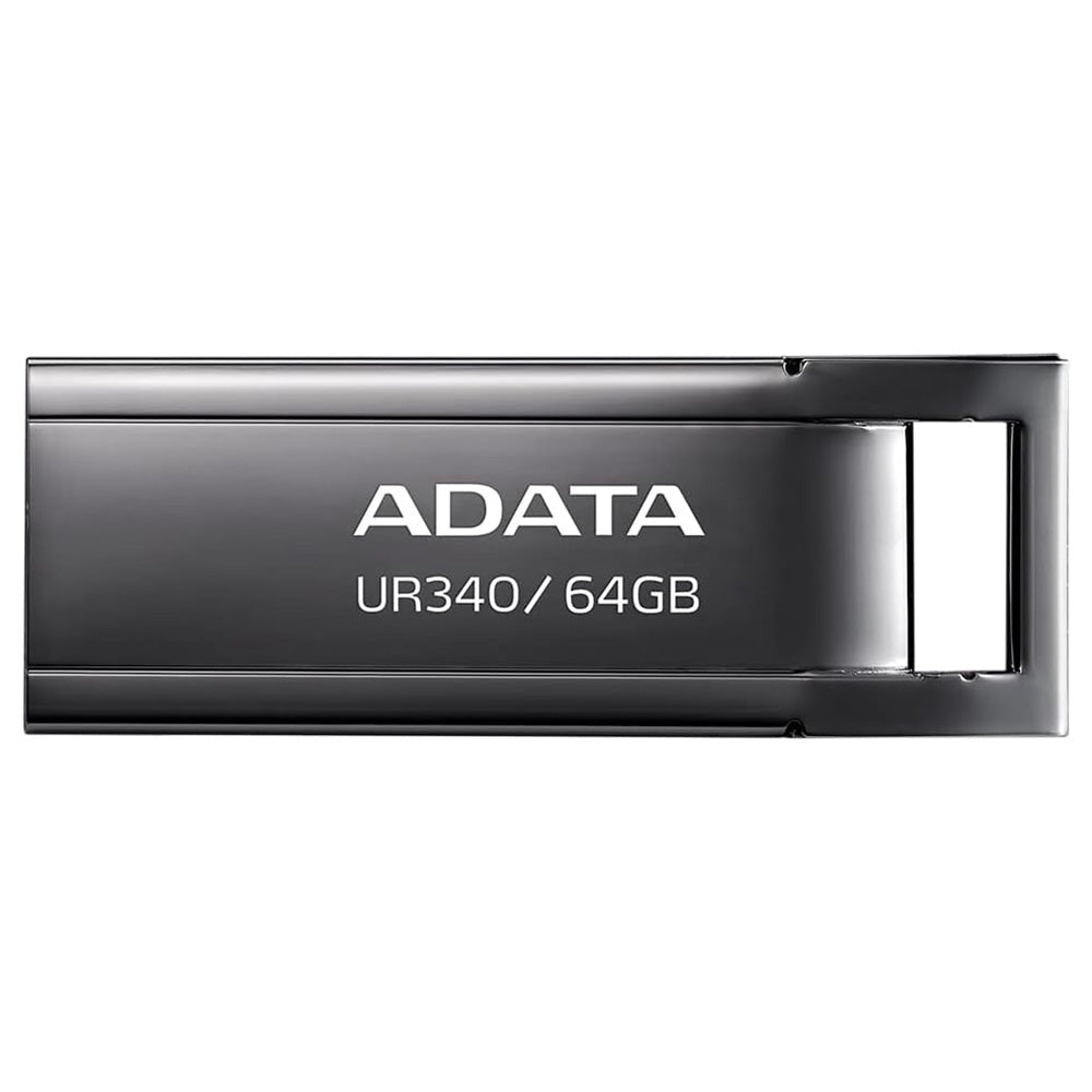 Adata - Memory Stick (AROY-UR340-64GBK) - USB 3.2 FlashDrive, 64GB, 100MB/s - Metallic Black