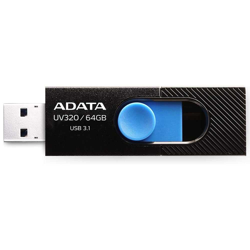 Adata - Memory Stick (AUV320-64G-RBKBL) - USB 3.1 FlashDrive, 64GB - Black / Blue