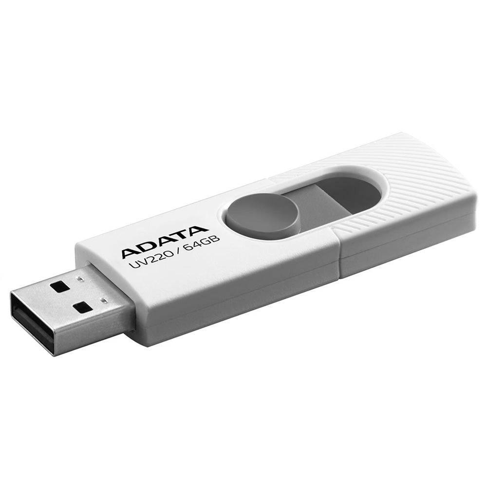 Adata - Memory Stick (AUV220-64G-RWHGY) - USB 2.0 FlashDrive, 64GB - White / Grey