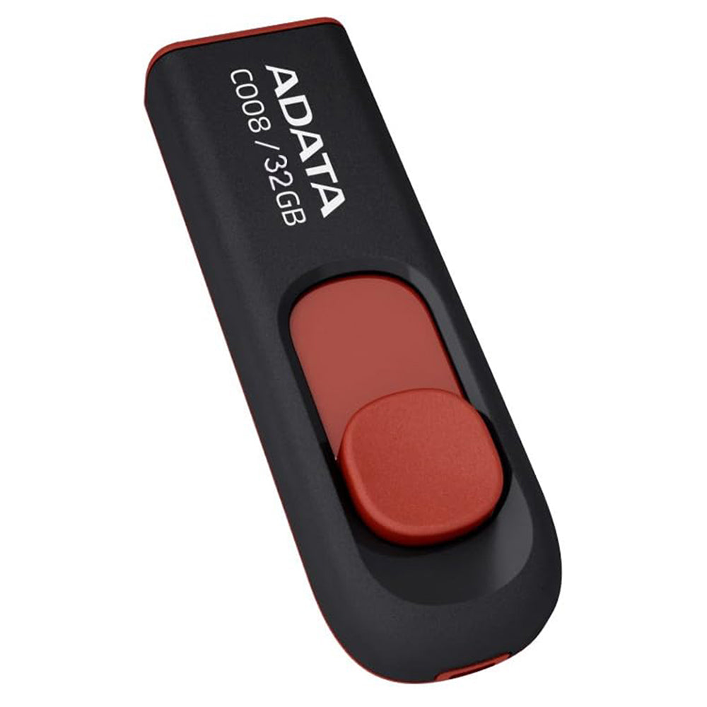 Adata - Memory Stick (AC008-32G-RKD) - USB 2.0 FlashDrive, 32GB - Black / Red
