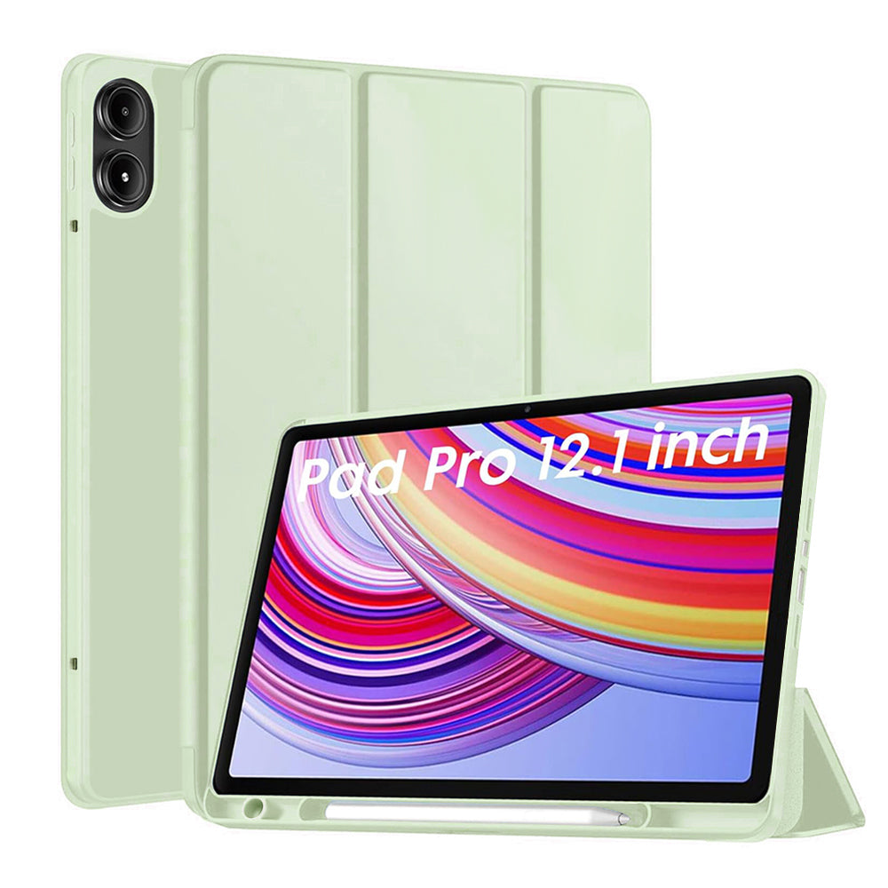 Techsuit - Flex Trifold (with Pencil Holder) - Xiaomi Redmi Pad Pro / Redmi Pad Pro 5G / Poco Pad - Matcha Green