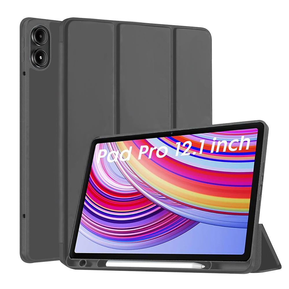 Techsuit - Flex Trifold (with Pencil Holder) - Xiaomi Redmi Pad Pro / Redmi Pad Pro 5G / Poco Pad - Black