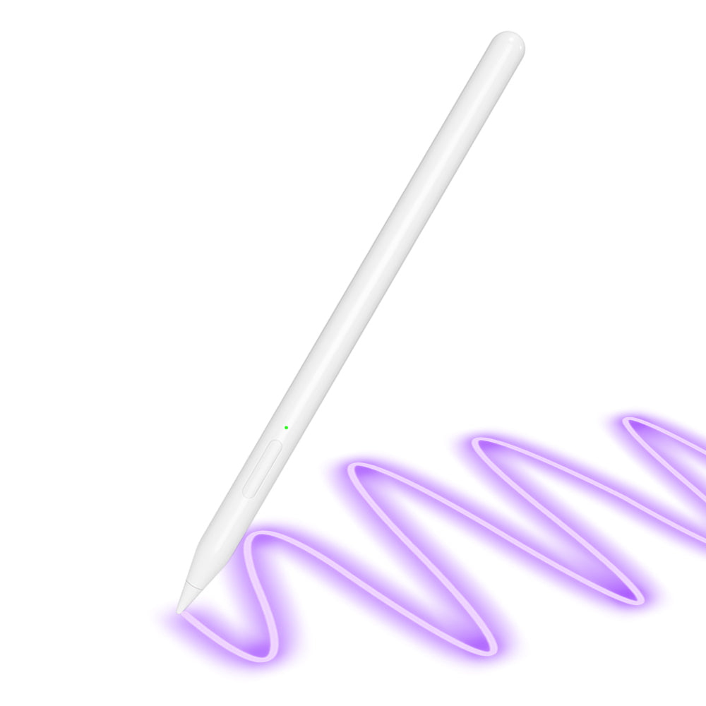 Techsuit - Τεχνολογία > Αξεσουάρ Κινητών > Γραφίδες Αφής (V15) - for iPad, Find My Pen App, Bluetooth, Type-C, Palm Rejection, Tilt Sensitivity, 130mAh - White