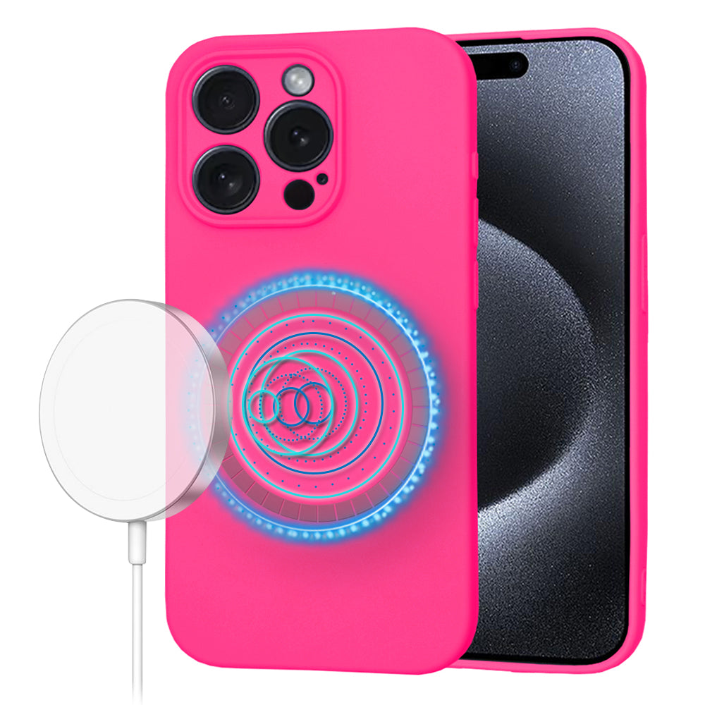 Techsuit - SoftFlex MagSafe - iPhone 15 Pro - Hot Pink