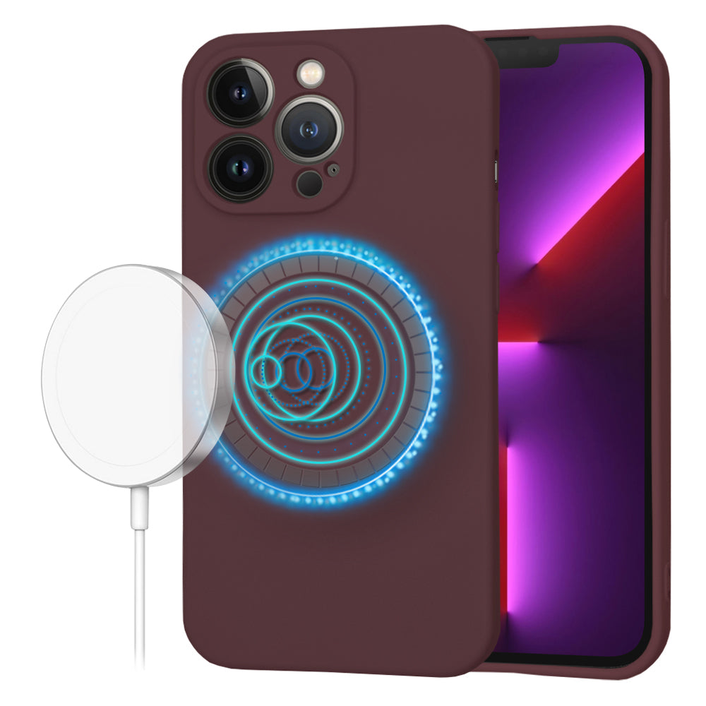Techsuit - SoftFlex MagSafe - iPhone 13 Pro - Plum Red