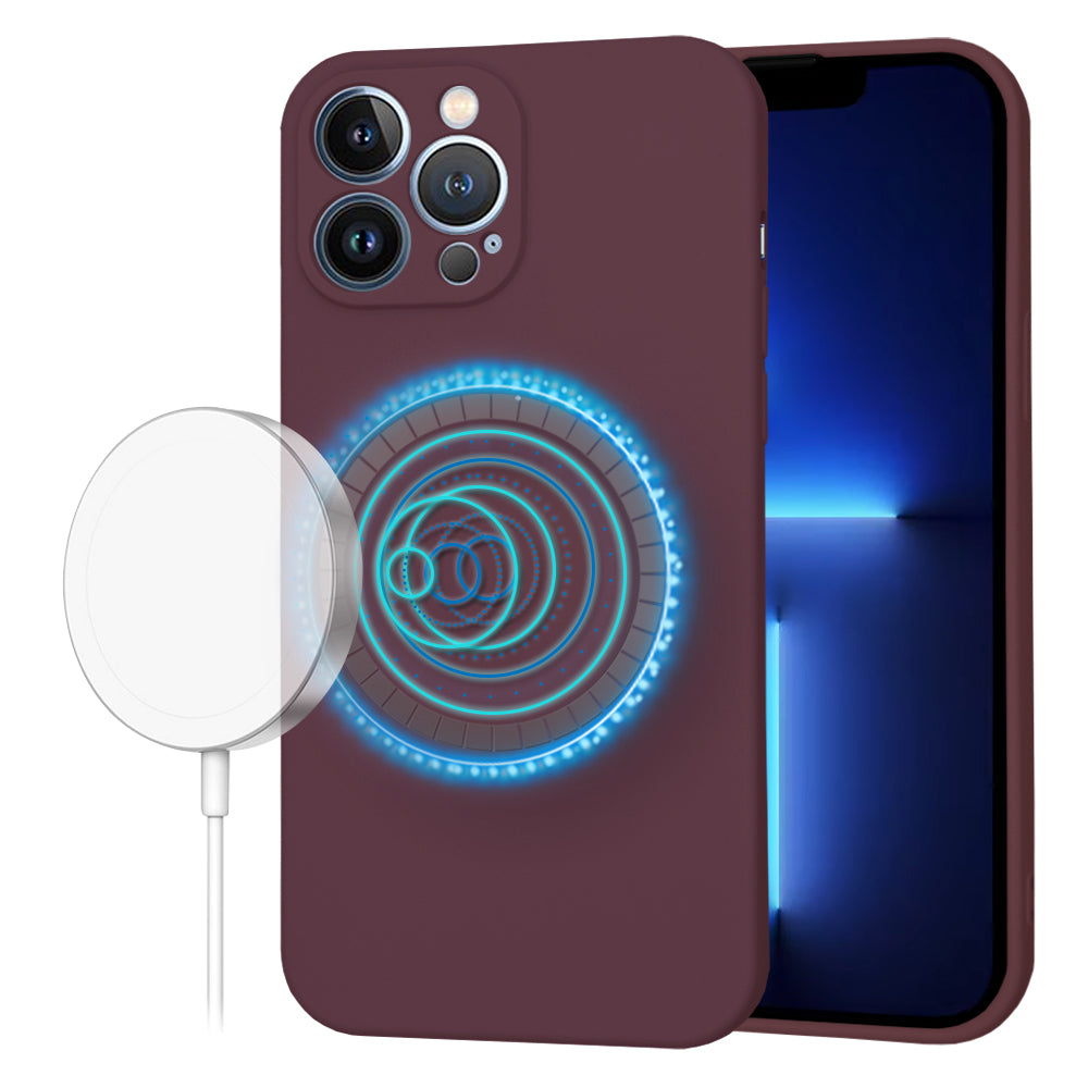 Techsuit - SoftFlex MagSafe - iPhone 13 Pro Max - Plum Red