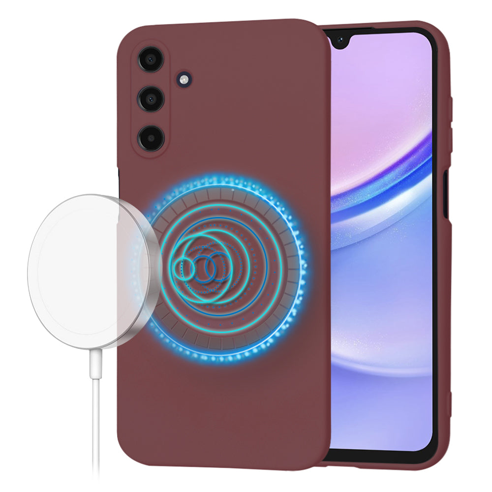 Techsuit - SoftFlex MagSafe - Samsung Galaxy A15 4G / A15 5G - Plum Red