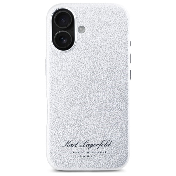 Karl Lagerfeld “Rue St.Guillaume Logo Collection” Θήκη προστασίας από σιλικόνη – iPhone 16 (Γκρι – KLHCP16SPGWCMKHK)