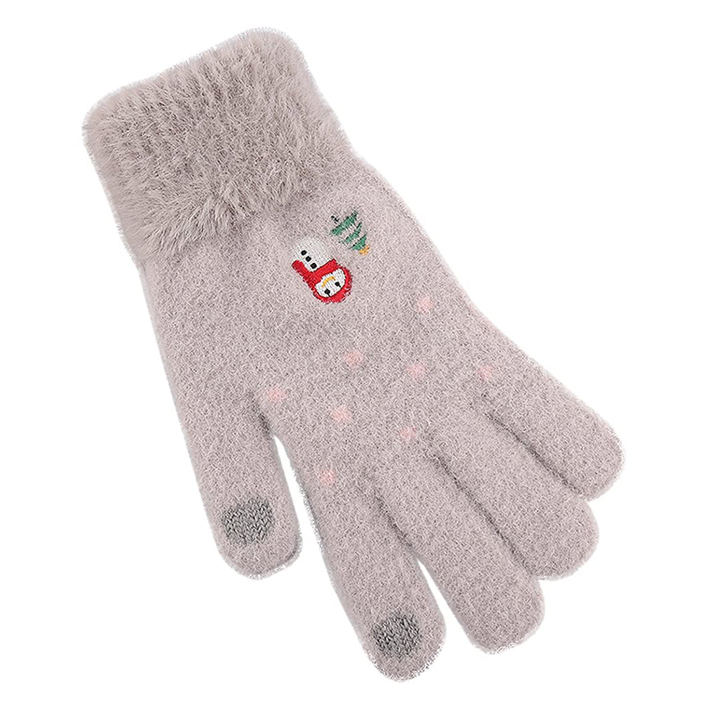 Techsuit - Gloves (ST0011) - from Mink Fur, Size 21cm - Grey