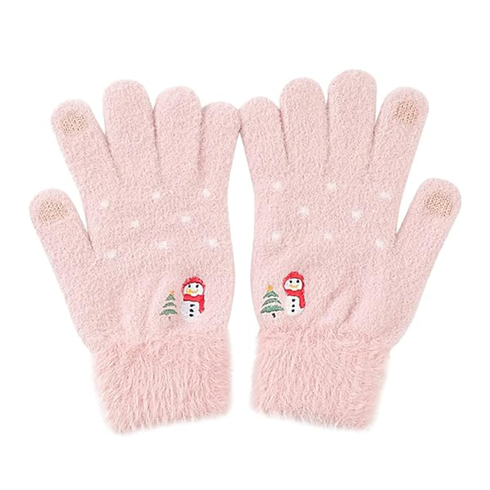 Techsuit - Gloves (ST0011) - from Mink Fur, Size 21cm - Pink
