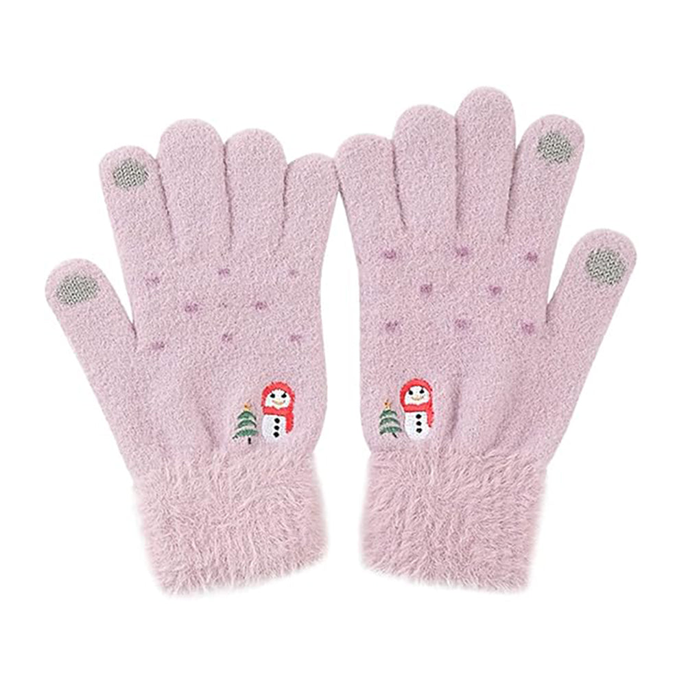 Techsuit - Gloves (ST0011) - from Mink Fur, Size 21cm - Purple