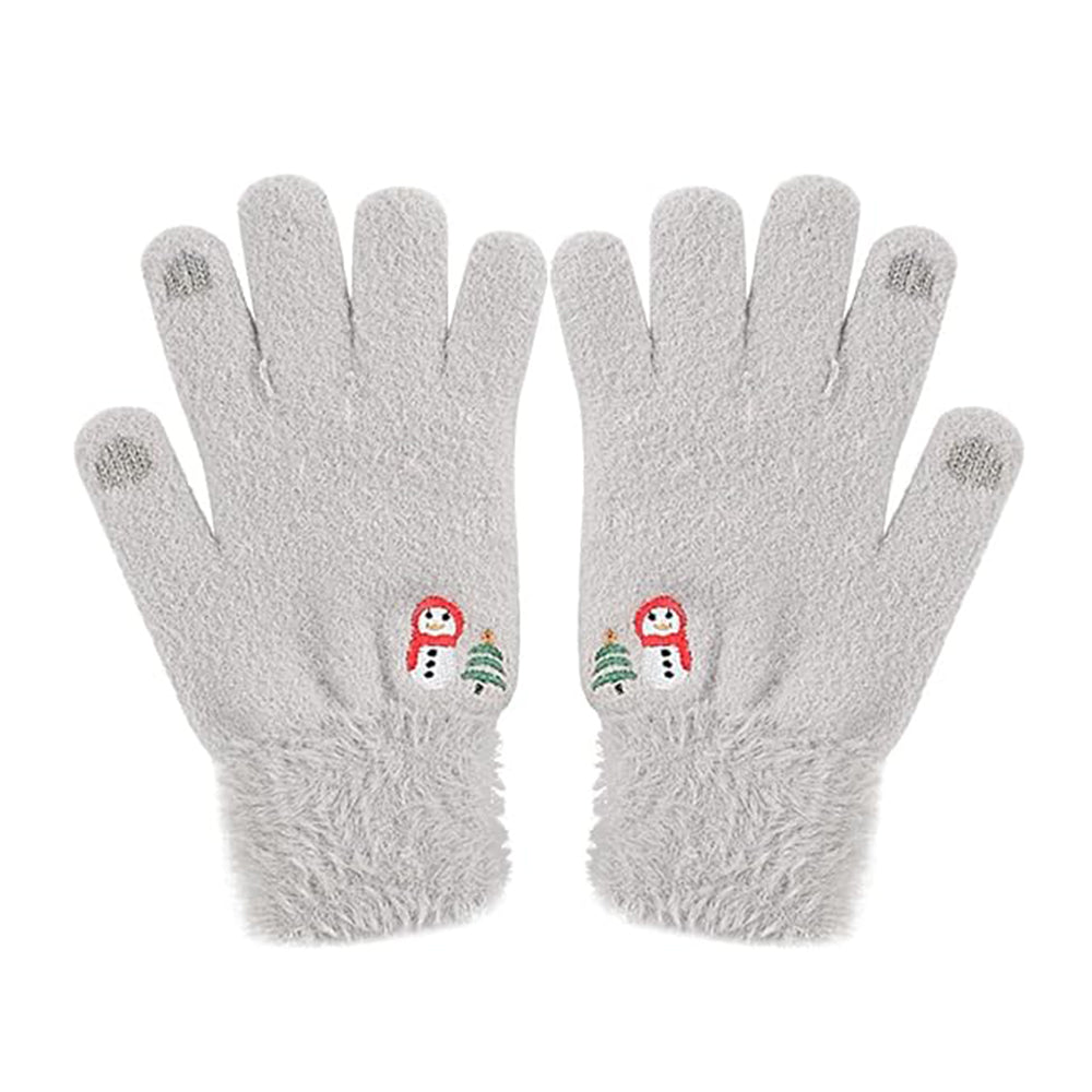 Techsuit - Gloves (ST0011) - from Mink Fur, Size 21cm - Grey