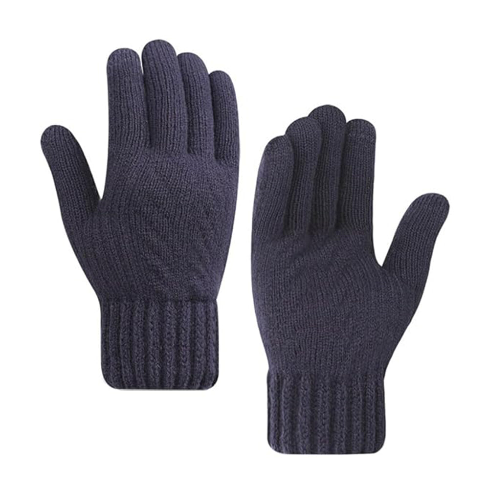Techsuit - Gloves (ST0015) - from Alpaca Wool, Size 21cm - Navy Blue