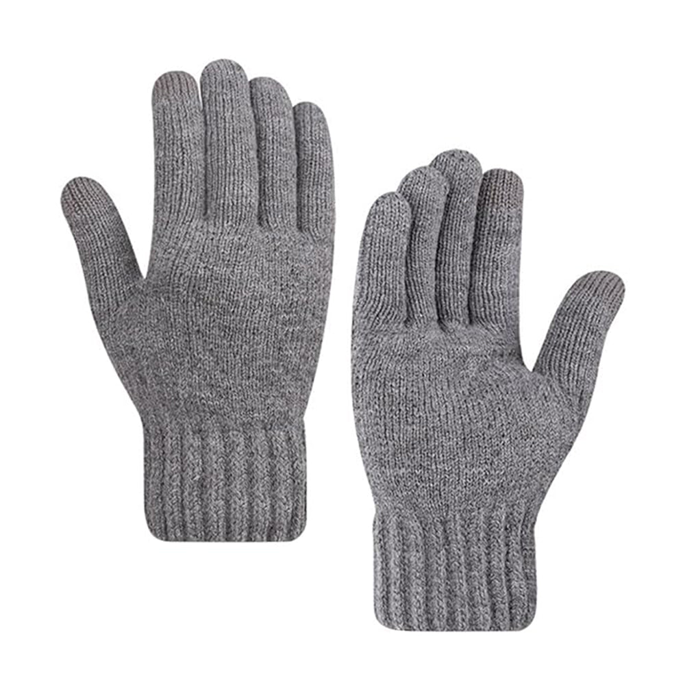 Techsuit - Gloves (ST0015) - from Alpaca Wool, Size 21cm - Light Gray