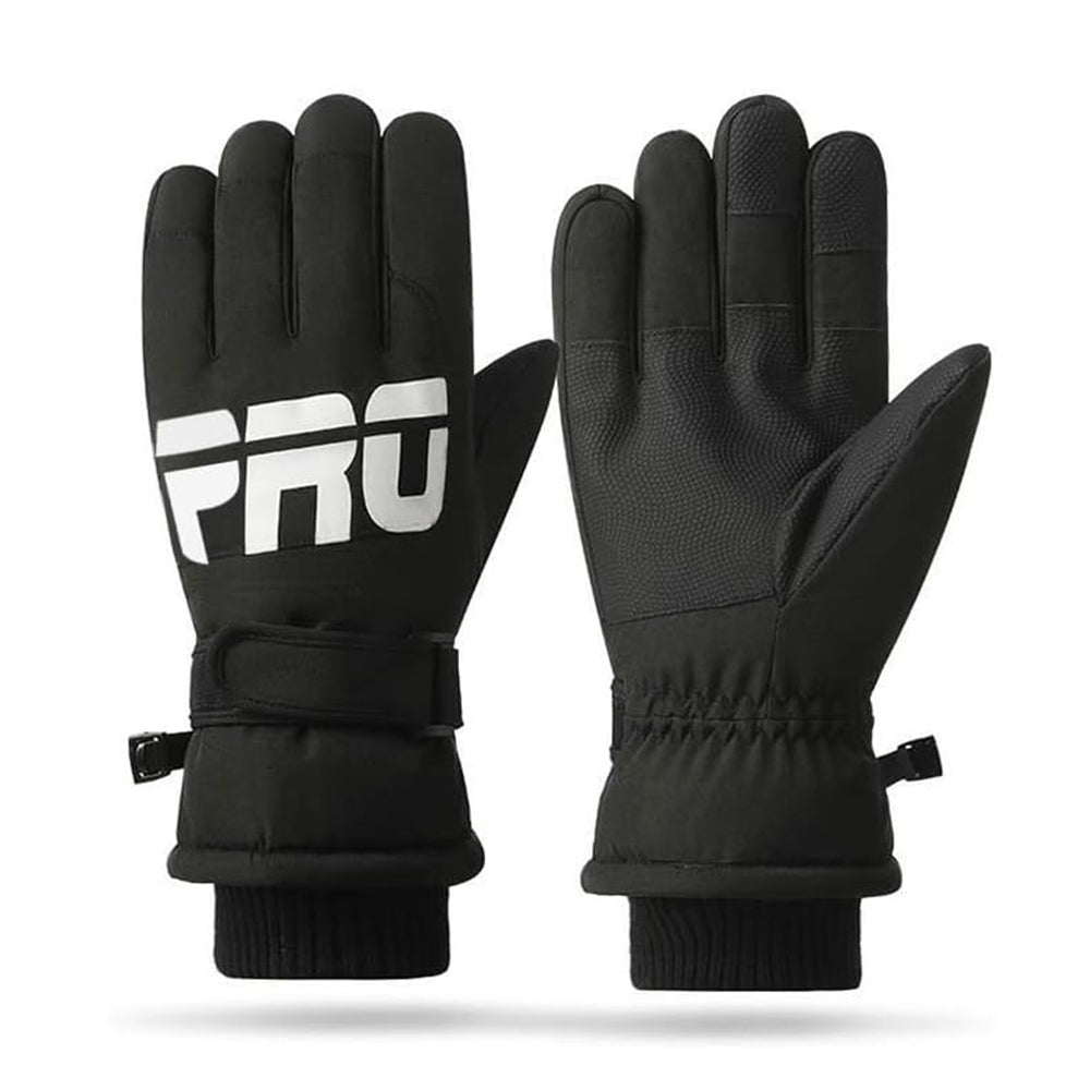 Techsuit - Touchscreen Gloves Pro (OG104) - for Ski, Waterproof, Size M - Black
