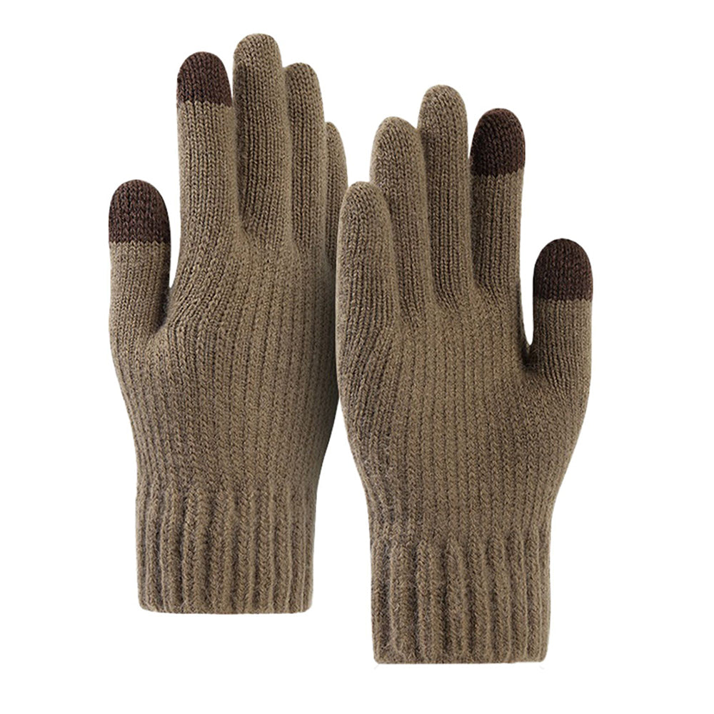Techsuit - Gloves (ST0012) - from Alpaca Wool, Size 22cm - Coffee