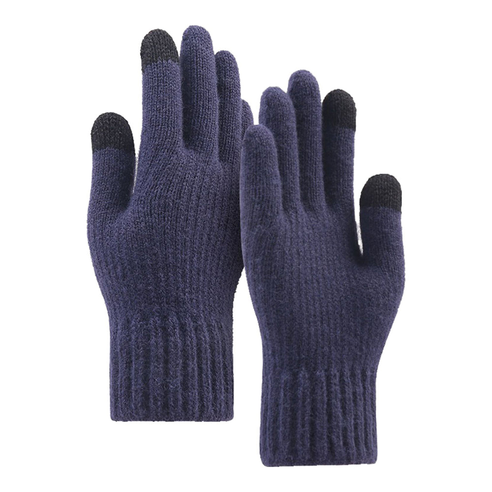 Techsuit - Gloves (ST0012) - from Alpaca Wool, Size 22cm - Navy Blue