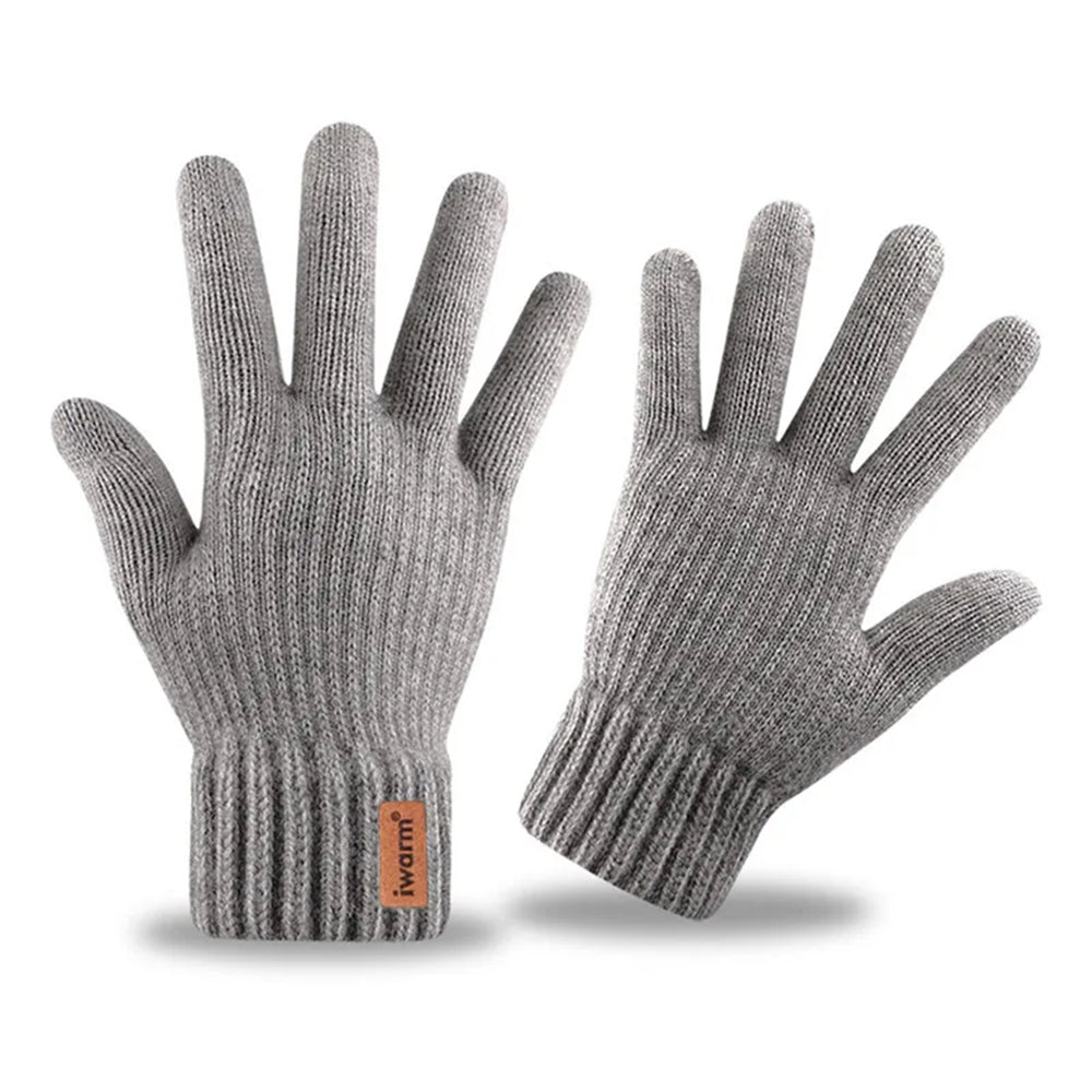 Iwarm - Gloves (ST0016) - from Alpaca Wool, Size 22cm - Grey