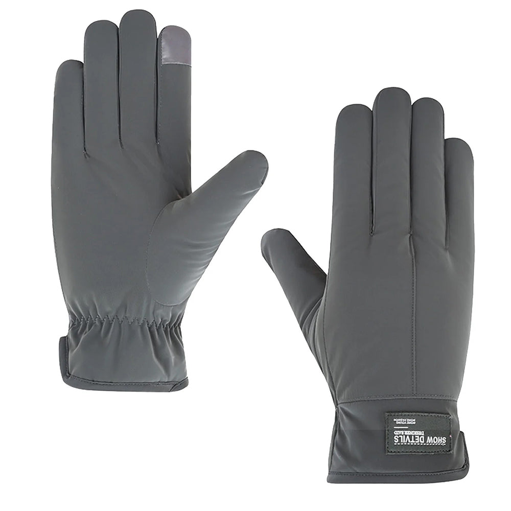 Techsuit - Touchscreen Gloves (OG103) - for Ski, Super Warm, Fashion, Free Size - Gray
