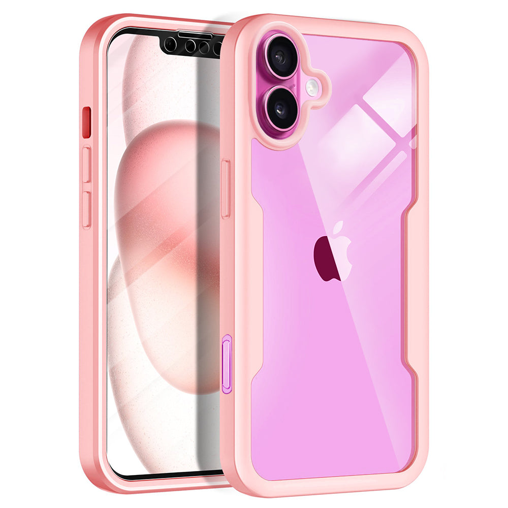 Techsuit - ColorVerse 360 Series + Screen Protector - iPhone 16 Plus - Pink