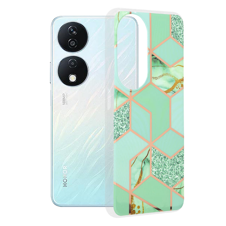 Techsuit - Marble Series - Honor X7b / X7b 5G / 90 SMART - Green Hex